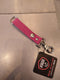 Leather Keychain - Pink